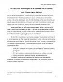 Acceso a las tecnologías de la información en Jalisco