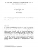 LA VERDADERA POSICIÓN DEL MARKETING DIGITAL EN LA ORGANIZACIONES ACTUALES