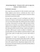 Informe Biología Molecular – Extracción de DNA a partir de sangre total humana por el método salting out
