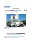 MENSAJE DE BIENVENIDAD A NUESTRO COORPORATIVO “CONCRETERA GRUPO CEMENTERO CRUZ AZUL SA DE CV”