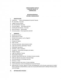 BITÁCORA INDIVIDUAL INFORME CRIMINOLÓGICO. Página 1