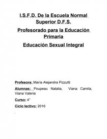 La Educación Sexual Consignas. Página 1