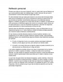 Reflexión personal La vida es asi