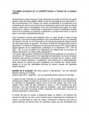 COLOMBIA EN BUSCA DE LA COMPETITIVIDAD A TRAVES DE LA BANDA ANCHA