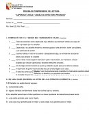 PRUEBA DE COMPRENSION DE LECTURA “CAPERUCITA ROJA Y ABUELITA DETECTIVES PRIVADOS”