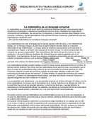 La matemática es un lenguaje universal