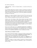 Análisis Del Texto : El Odio a la Educación Publica .La Escuela cómo Marca de la Democracia