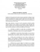 Dialogo entre Gobierno y oposición. Análisis desde la teoría de acción comunicativa, de J. Habermas