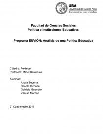 Investigación programa ENVION. Página 1