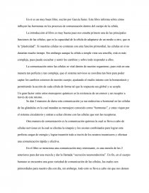 Ensayo Hormonas: mensajeros químicos y comunicación celular. Página 1