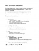 ¿Qué es contrato terapéutico?