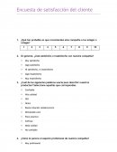 Encuesta de satisfacción del cliente