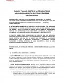 PLAN DE TRABAJO OBJETO DE LA CONVOCATORIA