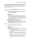 Actividades para la estimulacion del lenguaje