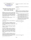 Simulación térmica de una barra solida redonda