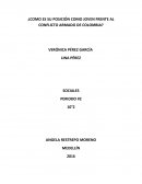 Como es su posición como joven frente al conflicto armado de Colombia?
