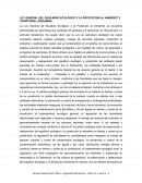 LEY GENERAL DEL EQUILIBRIO ECOLÓGICO Y LA PROTECCIÓN AL AMBIENTE Y TERRITORIAL (RESUMEN)