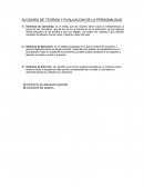 GLOSARIO DE TEORIAS Y EVALUACION DE LA PERSONALIDAD