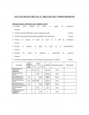 Ejemplod e la Lista pruebas arranque turbocompresor