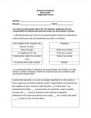 Examen de Español Sexto grado Diagnóstico inicial