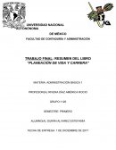 RESUMEN DEL LIBRO “PLANEACIÓN DE VIDA Y CARRERA”