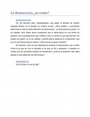 La democracia, ¿se come?