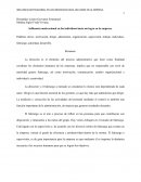 Influencia motivacional en los individuos hacia un logro en la empresa