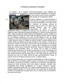 La Pobreza y la pobreza en el Ecuador