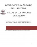 FALLAS EN LOS MOTORES DE GASOLINA