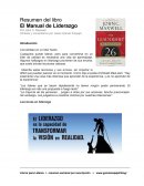 Resumen conferncia Liderazgo Jhon C. Maxwell