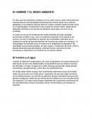El hombre y el medio ambiente. El hombre y el agua