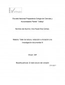 Taller de lectura, redacción e iniciación a la investigación documental