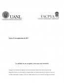 La calidad no es un gasto, sino que una inversión