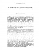 La filosofía de la época más antigua de la filosofía