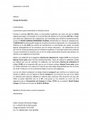 La presente es para comentarles mi situación actual.