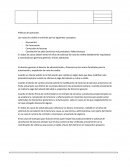 Políticas de operación.