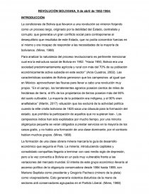 REVOLUCIÓN BOLIVIANA, 9 de abril de 1952-1954. Página 1