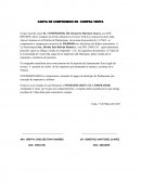 CARTA DE COMPROMISO DE COMPRA VENTA