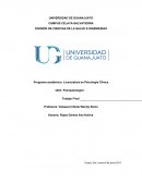 Programa académico: Licenciatura en Psicología Clínica