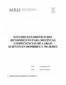 ESTUDIO ESTADISTICO DEL RENDIMIENTO PARA DISTINTAS COMPETENCIAS DE LARGO ALIENTO EN HOMBRES Y MUJERES