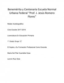 Benemérita y Centenaria Escuela Normal Urbana Federal “Prof. J. Jesús Romero Flores” - Informes - Leninrzysh Benemérita y Centenaria Escuela Normal Urbana Federal “Prof. J. Jesús Romero Flores” - Informes - Leninrzysh