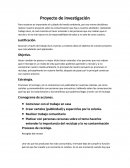 Proyecto de investigación medio ambiente