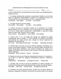 LABORATORIO DE PROBLEMAS ETICOS DEL MUNDO ACTUAL. Página 1