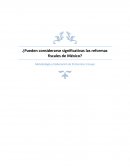 Ensayo de opinion sobre las reformas fiscales en los ultimos años