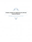 Ensayo de opinion sobre las reformas fiscales en los ultimos años