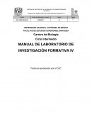 MANUAL DE LABORATORIO DE INVESTIGACIÓN FORMATIVA IV
