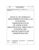 Manual de normas y procedimientos