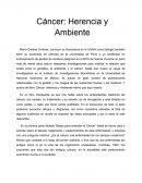 Reseña de Cancer, Herencia y Ambiente