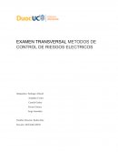 EXAMEN TRANSVERSAL METODOS DE CONTROL DE RIESGOS ELECTRICOS