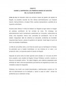 SOBRE LA IMPRESIÓN LOS PRIMEROS MESES DE GESTIÓN